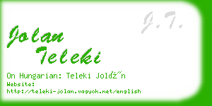 jolan teleki business card